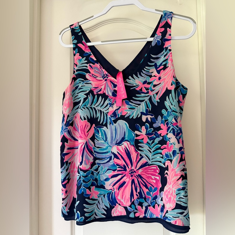 *Like New* Lilly Pulitzer Reversible Florin Straight Hem Tank.